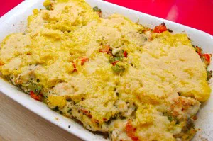 Polenta-Hähnchen-Auflauf
